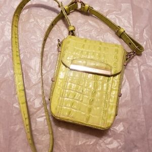 Brahmin Sloane Crossbody Lemon Lime Chartreuse Purse